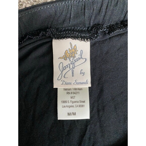 Jonquil by Diane Samandi Black Lace Trim Nightgown Slip Dress Size Medium NWT - Picture 9 of 10